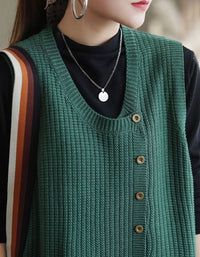 Women’s Oversized Textured Rib Knit Vest