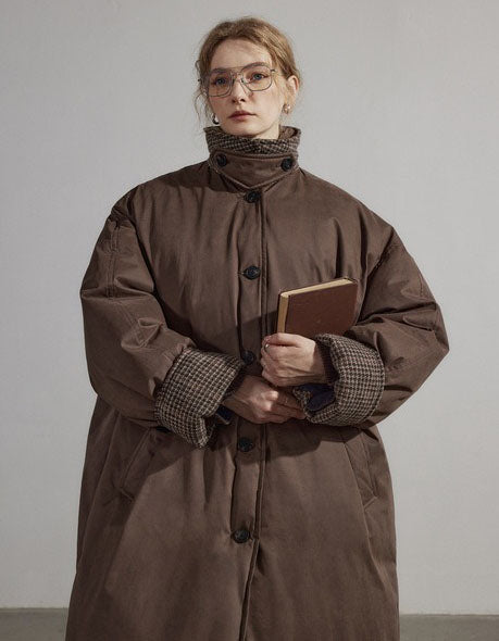 Autumn Winter Loose Long Cotton Coat Down Jacket