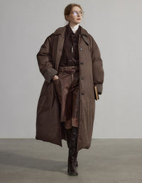 Autumn Winter Loose Long Cotton Coat Down Jacket