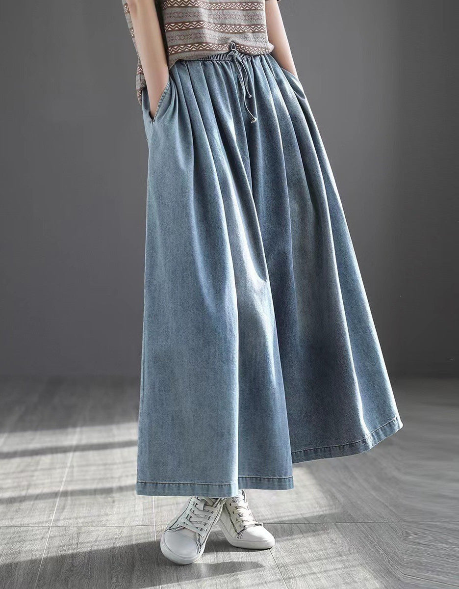 Loose Casual Wide Leg Denim Pants