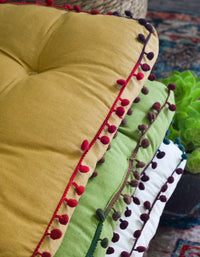 Cojín de silla cómodo de lino y algodón de estilo vintage