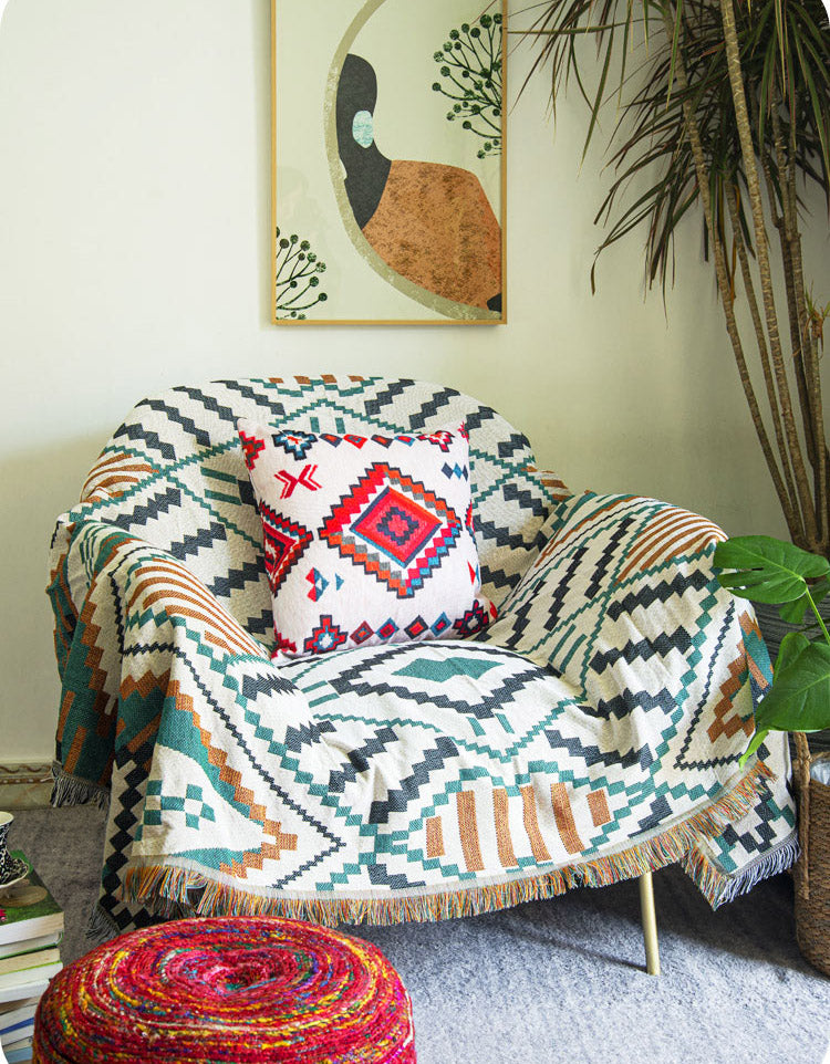 Couverture de style vintage Indiana et nordique 
