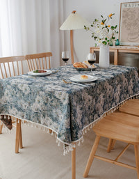 Nappe vintage à motifs floraux de campagne 