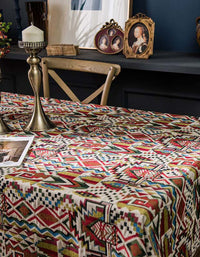 Countryside Style Mixed Pattern Colorful Tablecloth