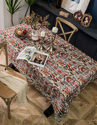 Countryside Style Mixed Pattern Colorful Tablecloth