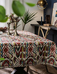 Countryside Style Mixed Pattern Colorful Tablecloth