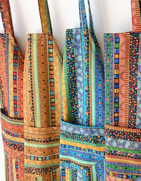 Ethnic Style Cotton Mixed Color Plaid Kitchen Apron
