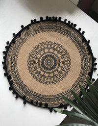 Mantel individual bohemio vintage tejido a mano