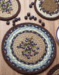 Agarraderas de mesa vintage tejidas a mano con yute