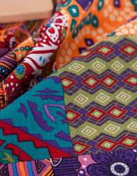 Mixed Color Cotton Patchwork Cooking Aprons with Sleeve Covers