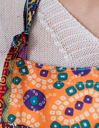Mixed Color Cotton Patchwork Cooking Aprons with Sleeve Covers