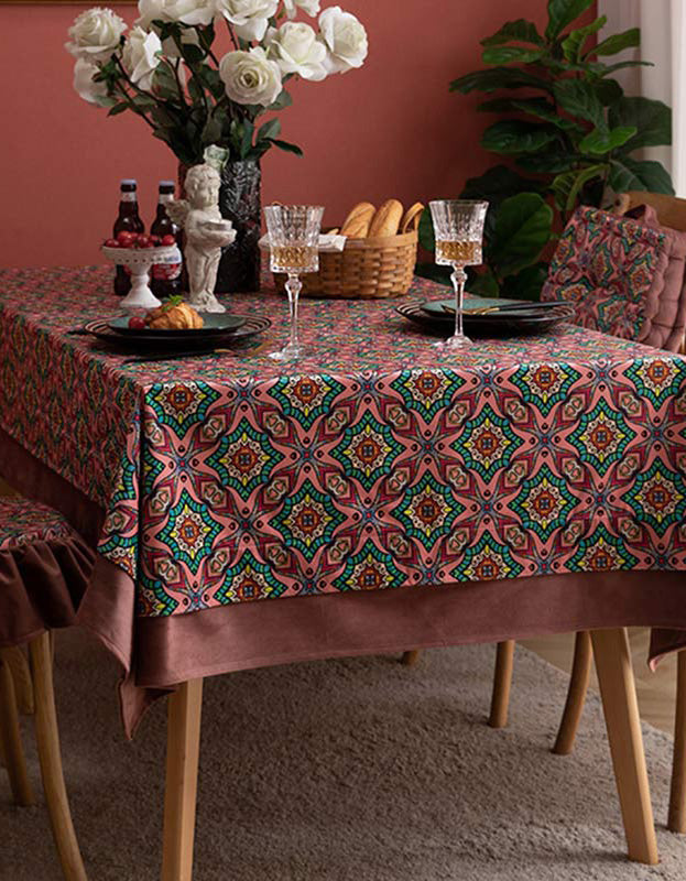 Mantel de color liso estilo marroquí