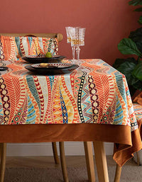 Morocco Style Wave Pattern Colorful Tablecloth