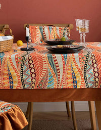 Morocco Style Wave Pattern Colorful Tablecloth