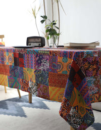 Nordic Style Multicolor Cotton Linen Tablecloth
