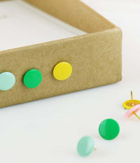 Office Colorful Circle Flat-Head Pin ( 50 PCS )