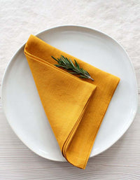 Serviette en lin de couleur unie (LOT DE 2)