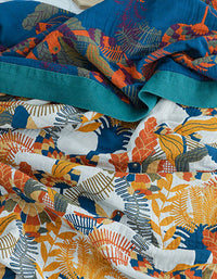 Spring Summer Vintage Birds Flower Element Blanket