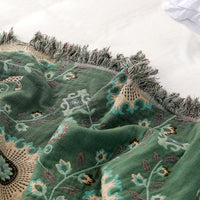 Manta de sofá con funda de cama floral vintage