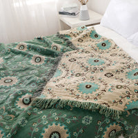 Manta de sofá con funda de cama floral vintage