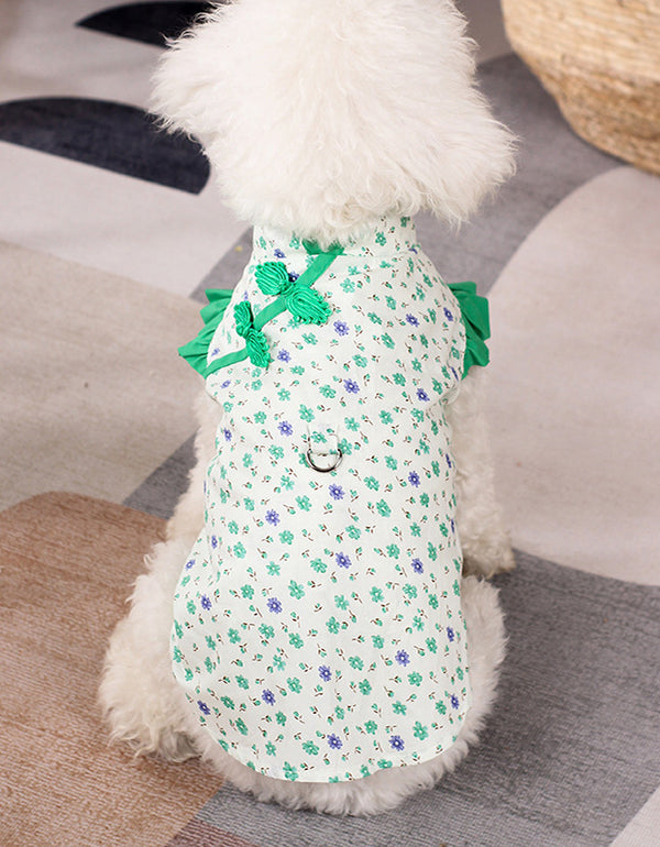 Vêtements pour animaux de compagnie de style chinois vintage Cheongsam