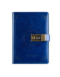 Carnet de notes B8 en cuir vintage avec cadenas