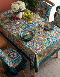 Vintage Morocco Style Mixed Pattern Tablecloth