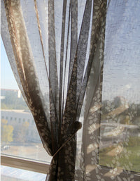 Vintage Spring Leafs Printe Curtain